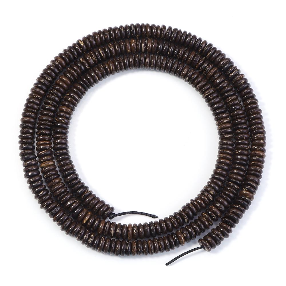 Approx 320pcs Natural Wooden Beads Coconut Shell Wood Beads Loose Spacer Abacus Bead For DIY Bracelet Necklace Accessories 6/8mm