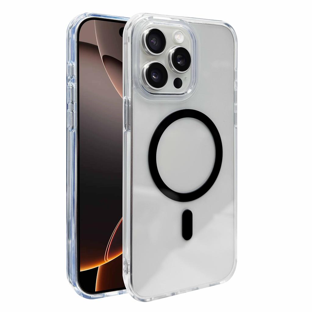 For iPhone 16 Pro Case Magnetic Case Shockproof TPU+PC Clear Phone Cover
