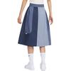 New Nike Sportswear Collection Embroidered Mid-Length Skirt Blue DX2576-493