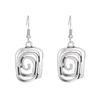Exaggerated Alloy Geometric Earrings Vortex Drop Earrings Dangle Earrings Women