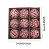 9 Pieces Christmas Ball Ornaments Hanging Ornament for Party Holiday Bedroom