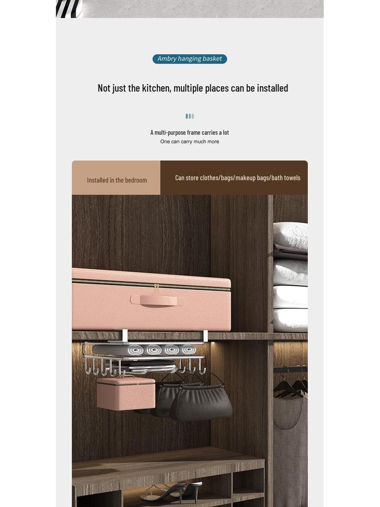 Under-Cabinet Multifunctional Kitchen Storage Rack for Cutting Boards