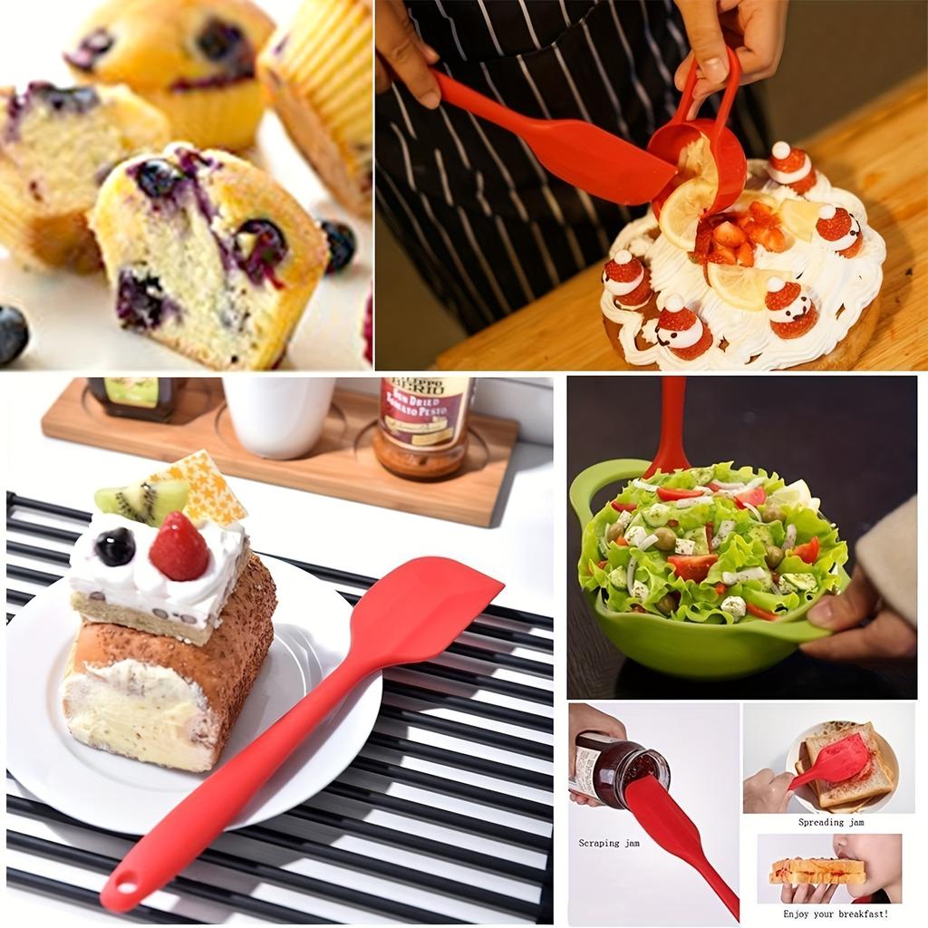 5/10/12/20PCS Random Color Silicone Spatulas Cream Spatula Cake Cream Scraper Baking Cake Tool Heat-resistant Seamless Scraper