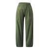 New Women's High Waist Cotton Linen Harem Pants, Loose Wide Leg Cropped Trousers for Women, European American Style