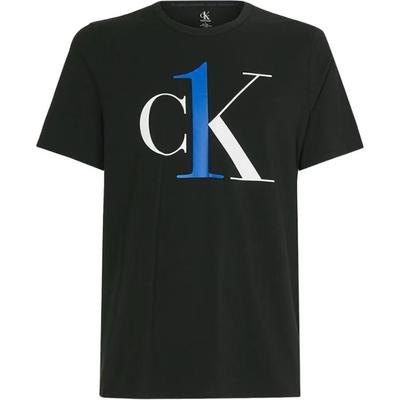 Letter Logo Print Comfortable Simple Round Neck Short Sleeve T-Shirt Men T-Shirt Black NM1903-002