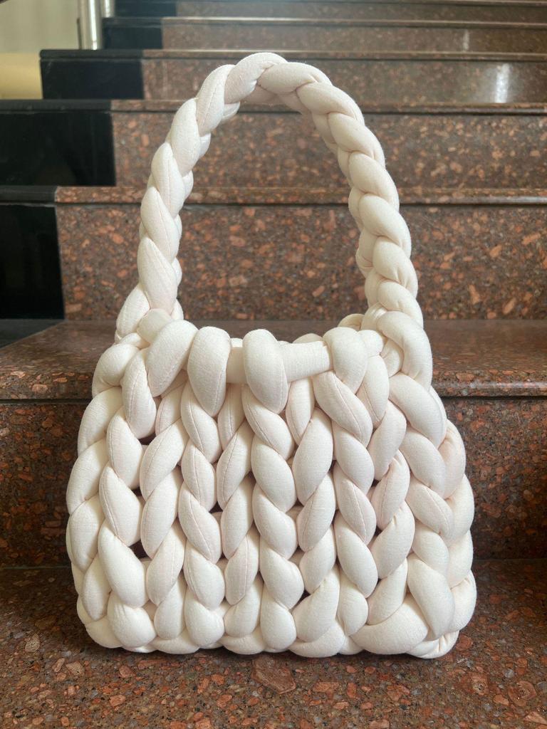 Icelandic Wool DIY Chunky Knit Korean-Style Tote Bag