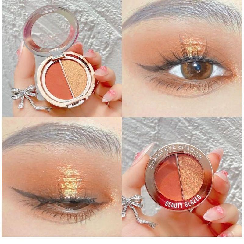 BEAUTY GLAZED - Matt & Pärlemor Dubbel Effekt Charm Ögonskugga - 10 Nyanser