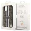 Étui pour iPhone 14 Guess 4G Rayures Imprimées MagSafe Marron