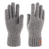 New wool touch screen gloves warm autumn and winter knitted half-finger gloves piled thickened jacquard gloves