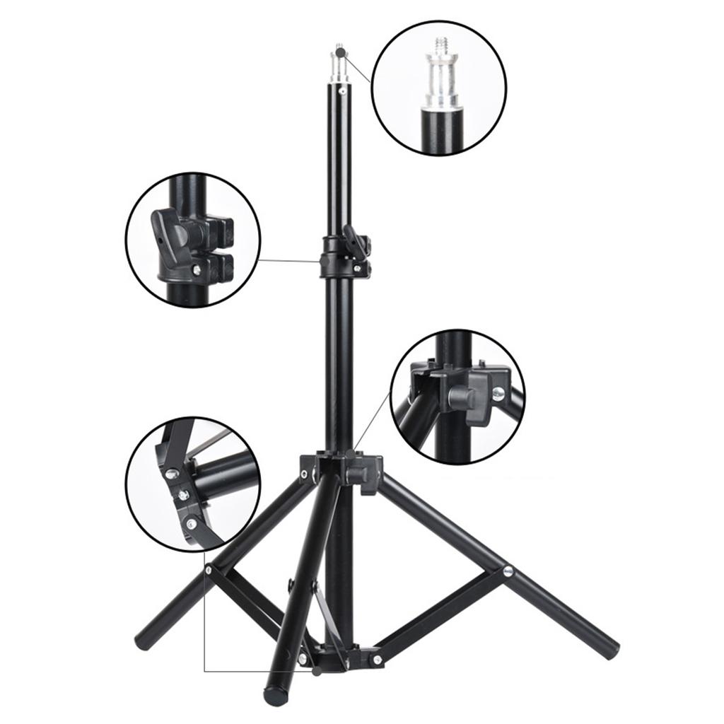 Studio Photography Equipment Adjustable Light Stand Durability Construction Foldable Design For Stable Professional Shoot