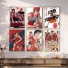 1PC Anime Slam Dunk Poster Film Vintage Japan Poster Self-adhesive Art Waterproof Paper Sticker Coffee House Bar Room Wall Decor