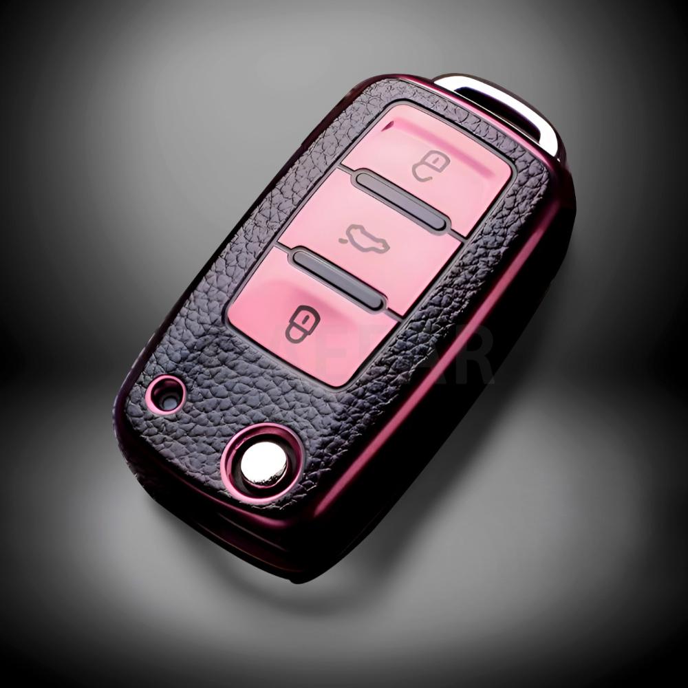 TPU Leather Car Key Case Car Key Full Cover for VW Volkswagen Polo Tiguan Passat Golf Jetta Lavida Skoda Octavia Protection Bag