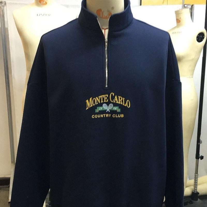 Sweat-shirt rétro d'automne à demi-zip, sweat-shirt décontracté d'extérieur quotidien