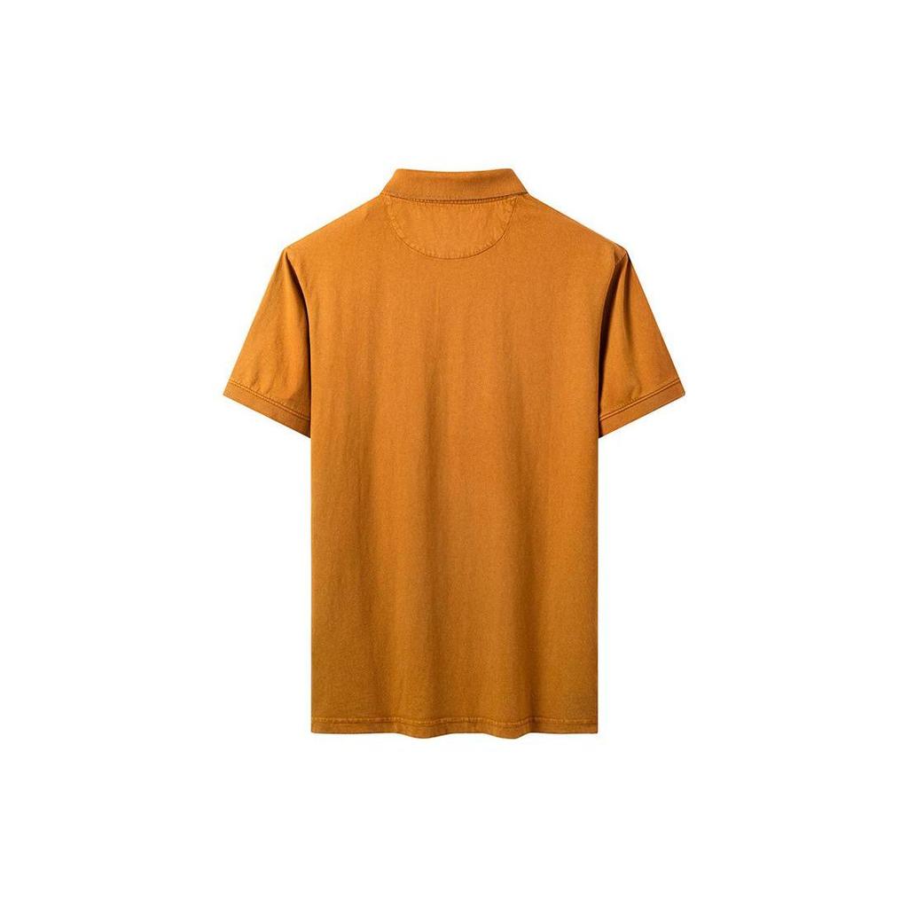 Timberland Solid Color Breathable Casual Short Sleeve Polo Shirt Men tops Wheat A6R29-P47