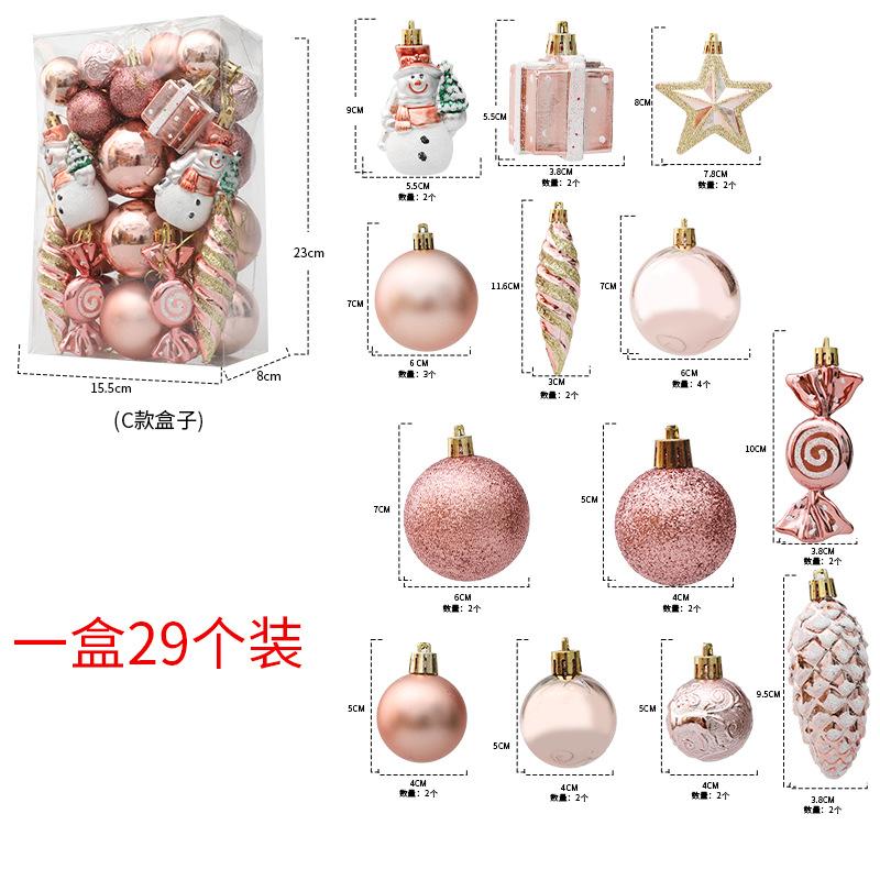 20/29Pcs Christmas Decoration Balls Hanging Christmas Tree Pendant Ornaments for Home Party Decor New Year Navidad Accessories