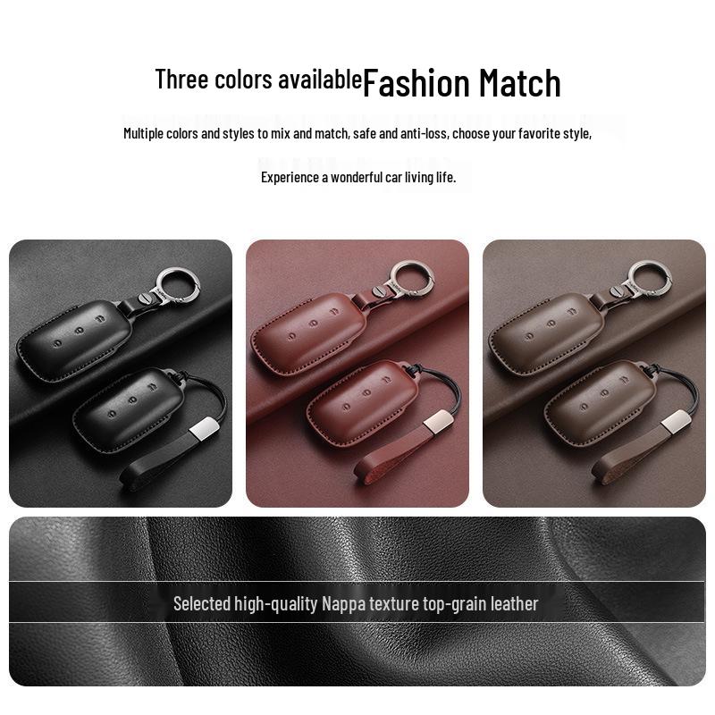 Geely Galaxy L7/L6/e8 Leather Key Case for Men & Women with Starship Buckle