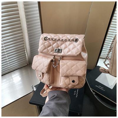 Chain Backpack Women's New Fashion Niche Design Women's Lightweight Fashion Schoolbag Backpack