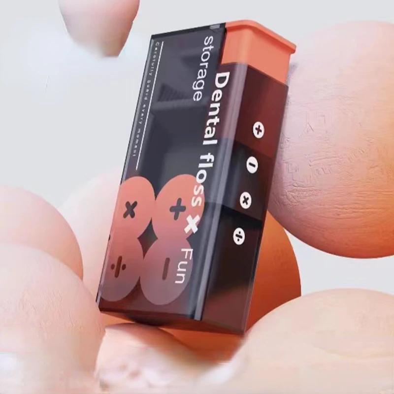 10 sztuk/pudło automatyczne, wyskakujące pudełko na nić dentystyczną przenośne Mini pudełko na nić dentystyczną automatyczny pojemnik do przechowywania do przechowywania bardzo cienkiej nici dentystycznej