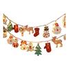 Christmas Fairy String Lights 10/20/40/80 LED Xmas Warm White Light with Santa Claus Tree Snowman Candy Cane Stockings for Indoor Home Party Decor