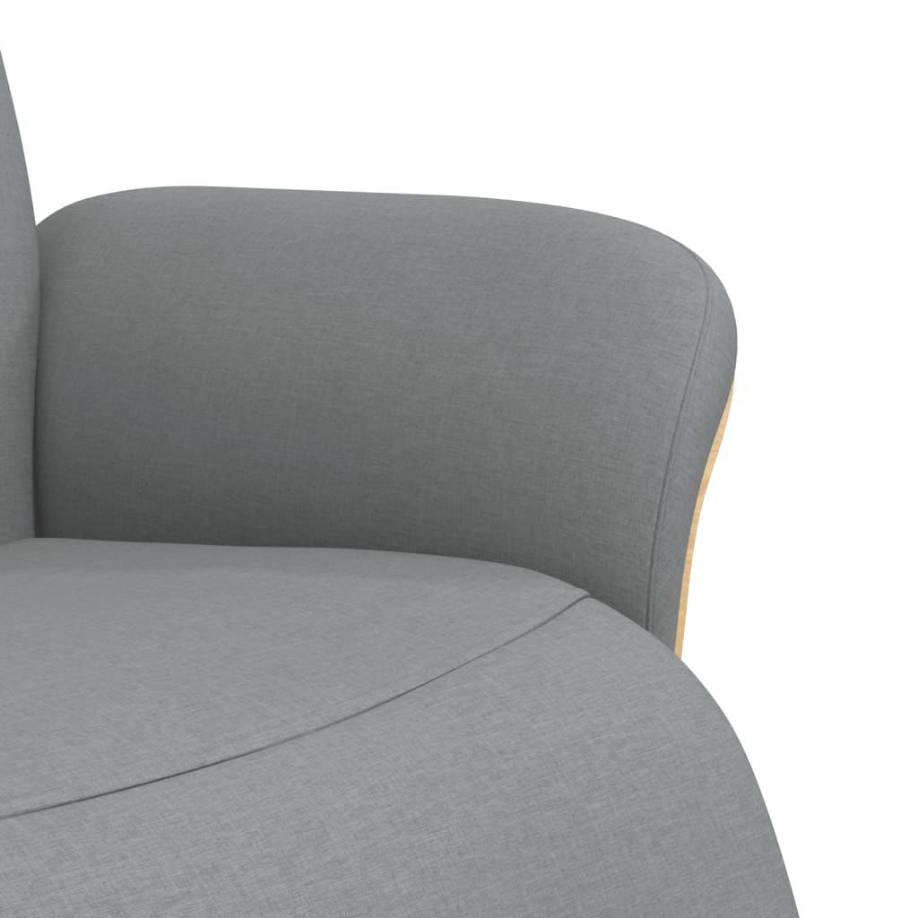 Relaxation Armchair with Footrest Light Grey Fabric
