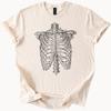 Scheletul Cutiei Toracice Anatomice Grafică Anatomie Tricou Ilustrație Medicală Unică Tricou Artă Oase Umane Tricou Grafic Top cu Imprimeu Schelet