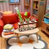 1:12 Scale Dollhouse Wooden Hydroponic Plant Shelf for Miniature Home Decor