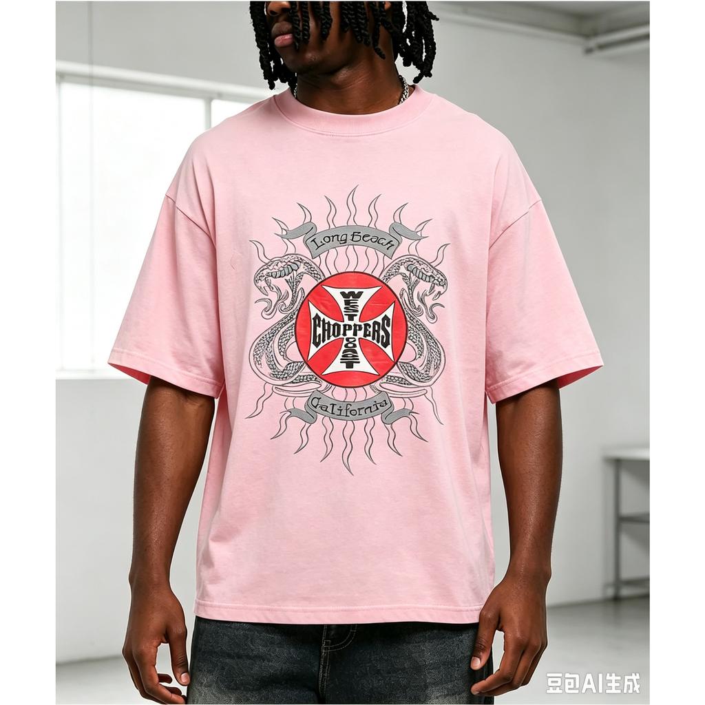 West Coast Choppers Black & White T-Shirt Men Women Oversized Short Sleeve Streetwear Harajuku Y2k Fashion High Quality Female Male Clothing