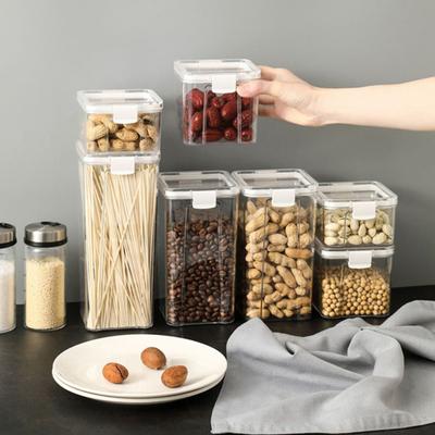 460ML/700ML/1300ML/1800ML Storage Jar Transparent Food Storage Box Leak-proof Seasoning Storage Jar for Home