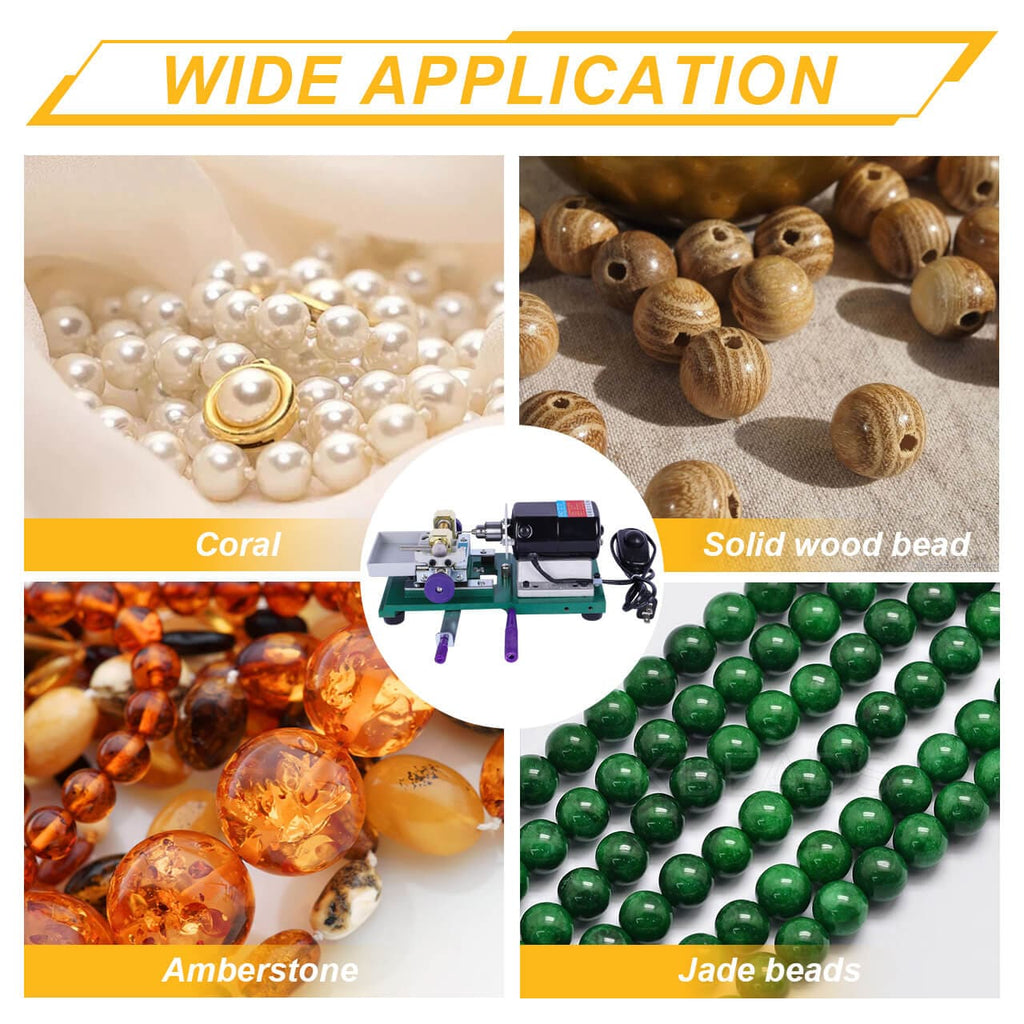 Small Household 300W Infinitely Variable Speed Pearl Buddha Bead Drilling and Punching Machine 15000rpm Drilling and Jewelry Kit