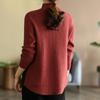 Sweater Women Autumn Winter Thickened Warm Knitted Stretchy Long Sleeve Oversized Top High-neck sweater