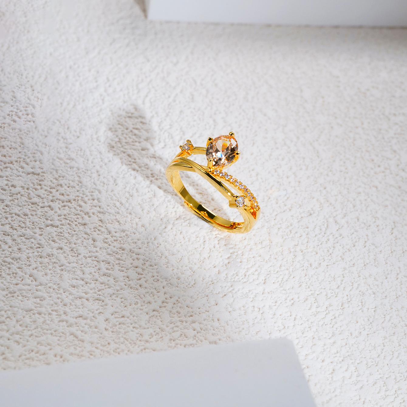 

Кольцо с бриллиантами Universe Planet Track Flash Light Luxury French Cross Персонализированный дизайн Кольцо с бриллиантами Index Ring Предложение подарить своей девушке