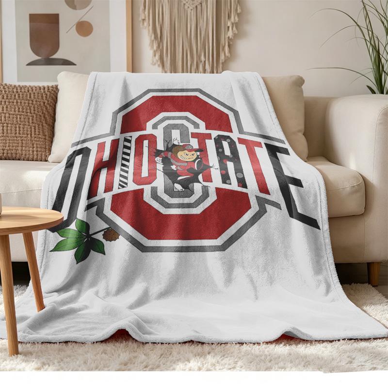Ohio State Buckeyes Μαλακό και άνετο φανελένιο Κατάλληλο για καναπέδες σαλόνια υπαίθριο κάμπινγκ ταξίδια και επίσης κάνει ένα υπέροχο δώρο επετείου