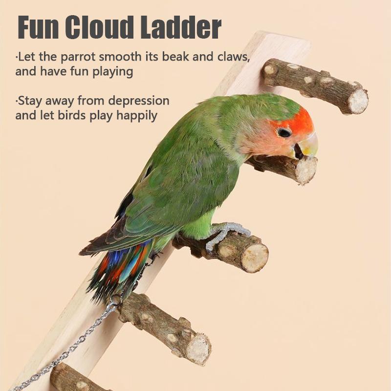 Interactive Wooden Scale for Pets, 1 Piece, Parrot Toy, Hamster Cage, Fun Grinding Stick, Climbing Toy, Bird Accessories