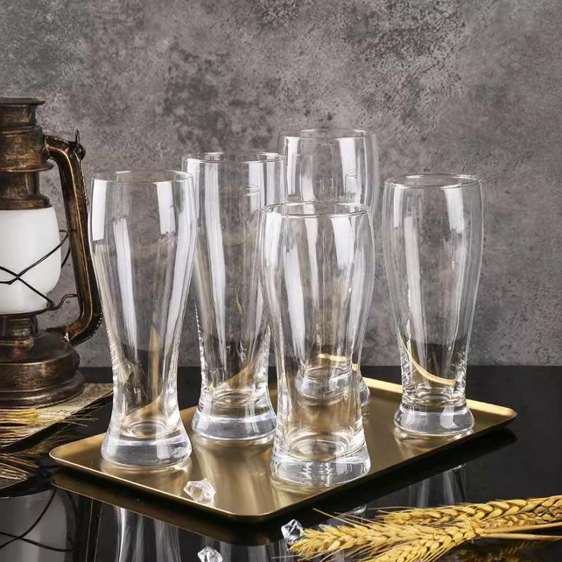 Large Capacity Waist-Slimming Crystal Beer Mug - Thickened Wheat Craft Glass for Household Use