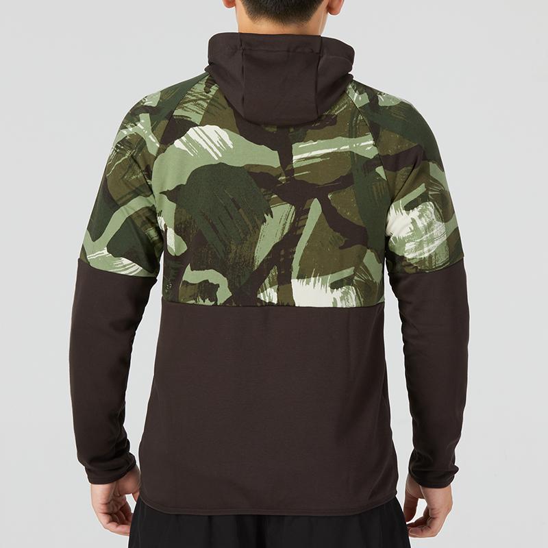 Nike Dri-FIT Camouflage Panel Fleece Hooded Jacket Men Outerwear Black DQ4791-220