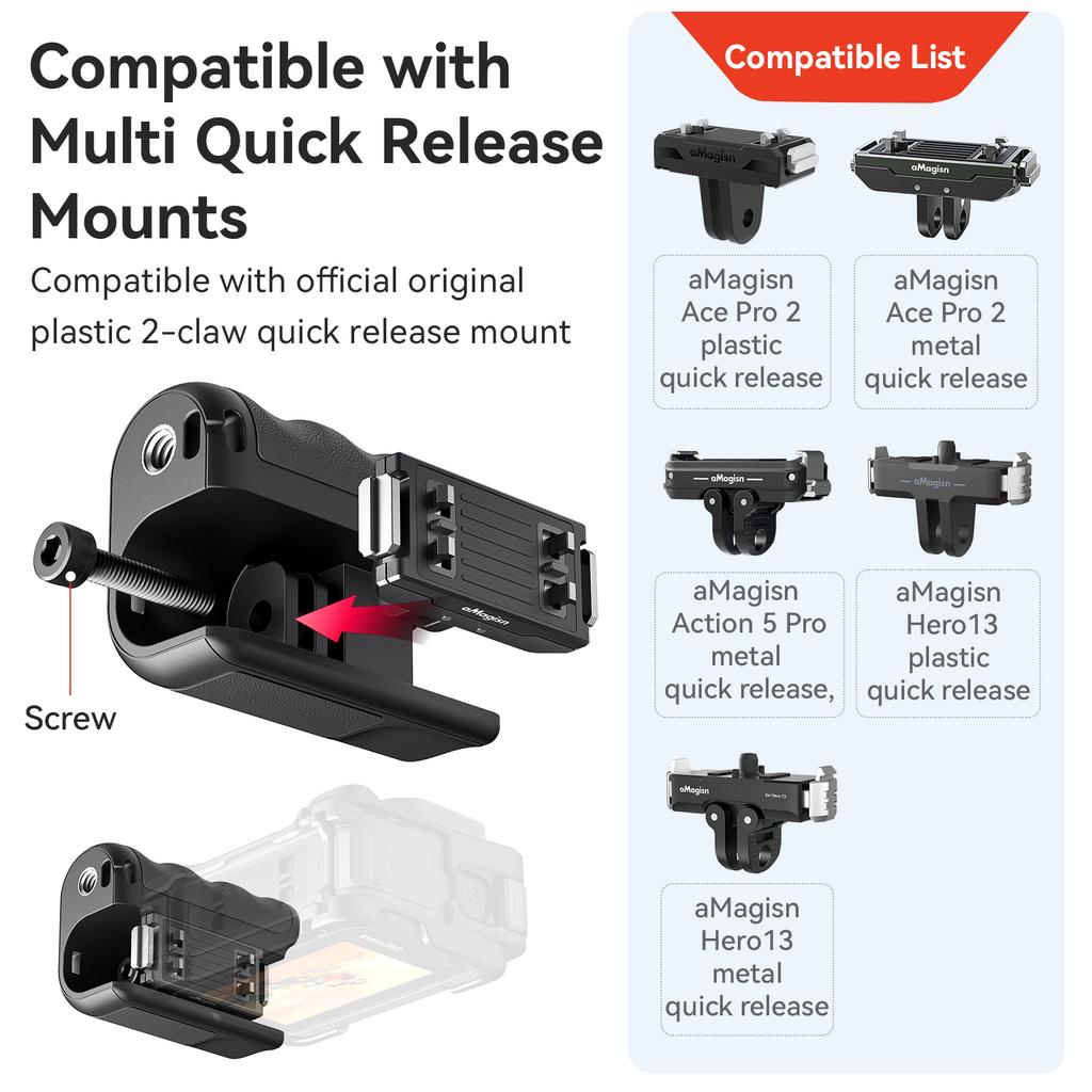 Xplorer Grip Kit Vlog Mount Combo Holder Cage Frame Case For Insta 360 Ace Pro 2 GoPro Hero 13 DJI Osmo Action 5 Pro Accessories