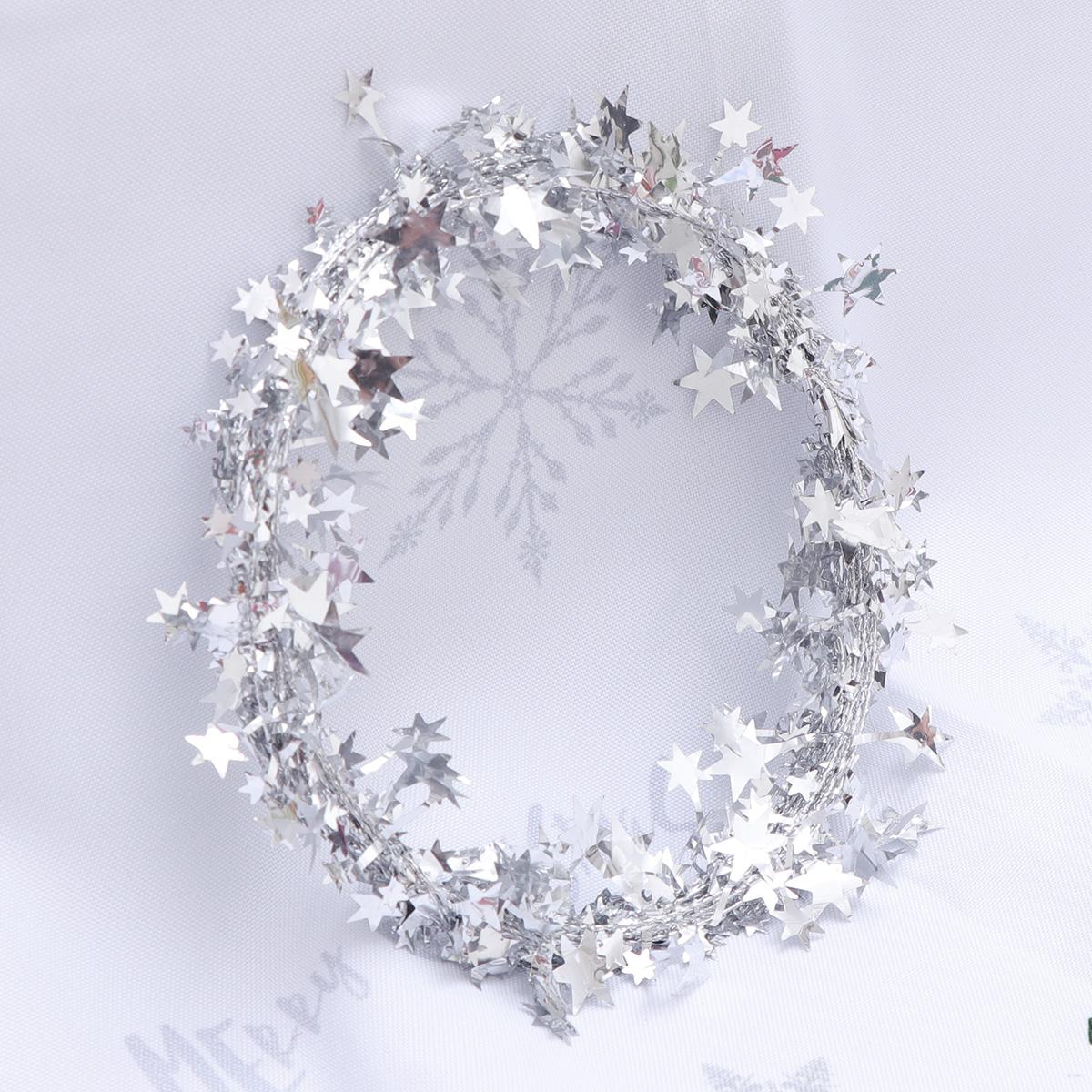 

5 шт. Рождественский декор из ротанга, декоративная гирлянда в виде звезды для рождественской елки дома (золотой) подвеска xmas tree серебряный