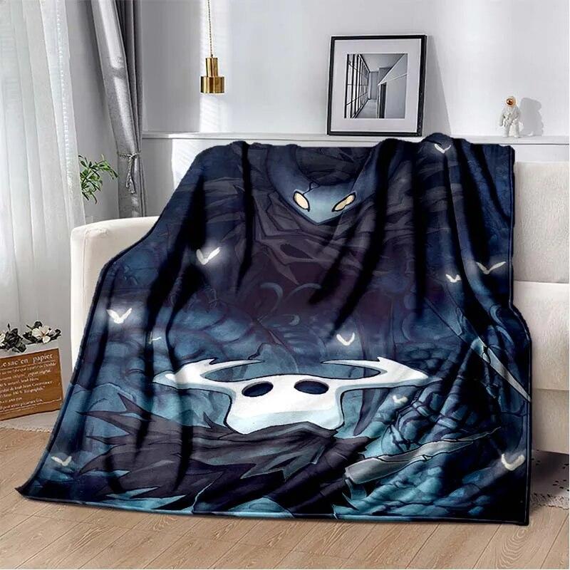 Spill Hollow Knight 3D-trykket Kunst Fleecepledd for Senger Fottur Piknik Tykk Dyne Sengeteppe Fleece Kastepledd