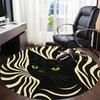 1ks Zebra Kočka Kancelářský Kulatý Koberec, Podložka Vhodná Do Kanceláře, Pod Kancelářské Židle Ložnice Obývací Pokoj Domácí Dekorace, Dekorace Místnosti