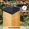 10 Pack 4x4 Wood Fence Post  , ABS Plastic Deck Post Covers Water Proof UV Proof with Pointed Design to Prevent Moisture, for Outdoor Fence Wood Po