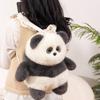 Cute Skin Bean Panda Backpack for Female Students Cartoon Animal Schoolbag Pig Pig Doll Bag Plush