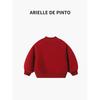 French Arielle De Pinto Kidsren's Sweatshirt Winter Cartoon Fleece Warm New Year's Greeting Clothing for Boys and Girls