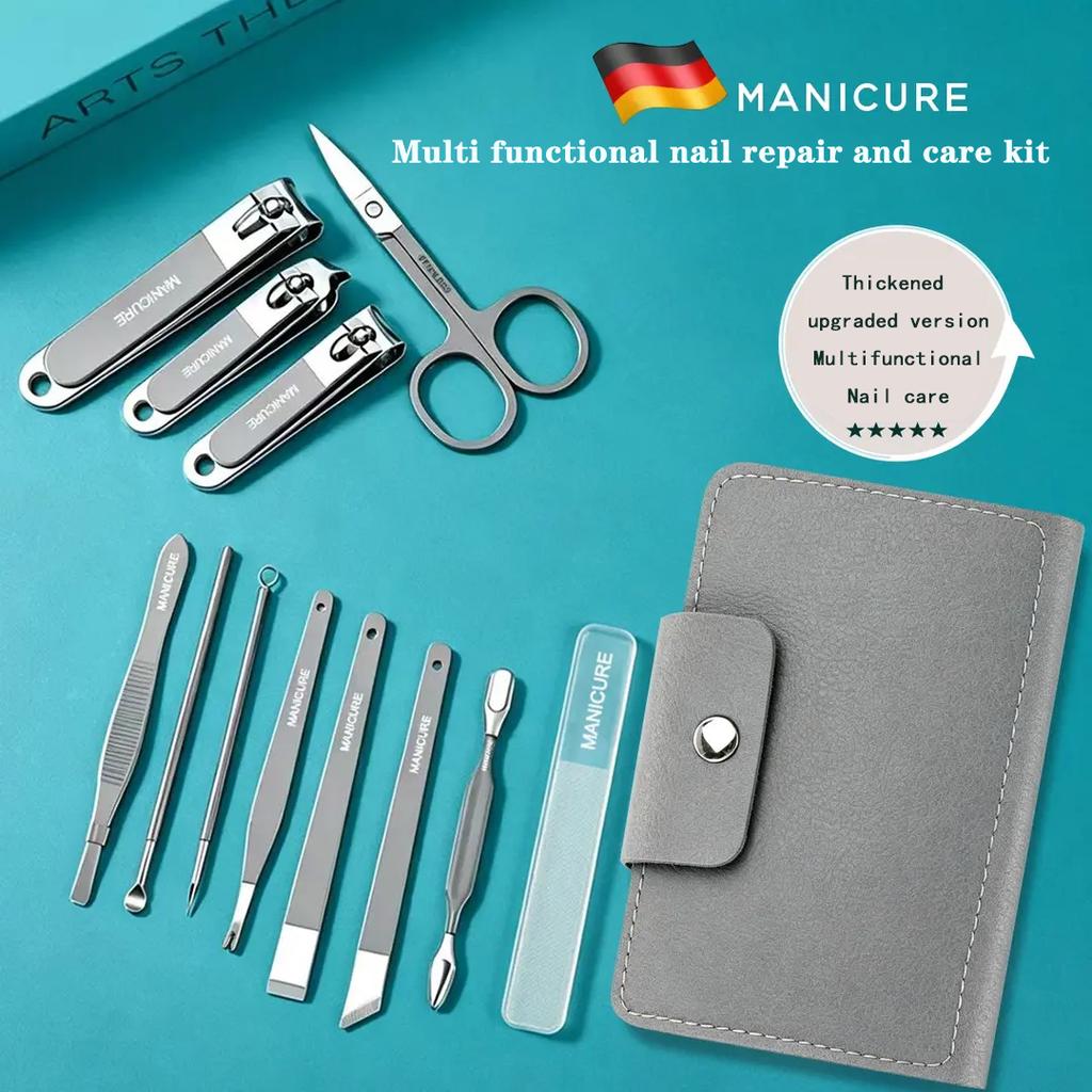 Xiaomi Anti-Splash Stainless Steel Nail Clipper Set Multi-Functional Fingernail & Toenail Clippers Manicure Pedicure Kit for Home Use