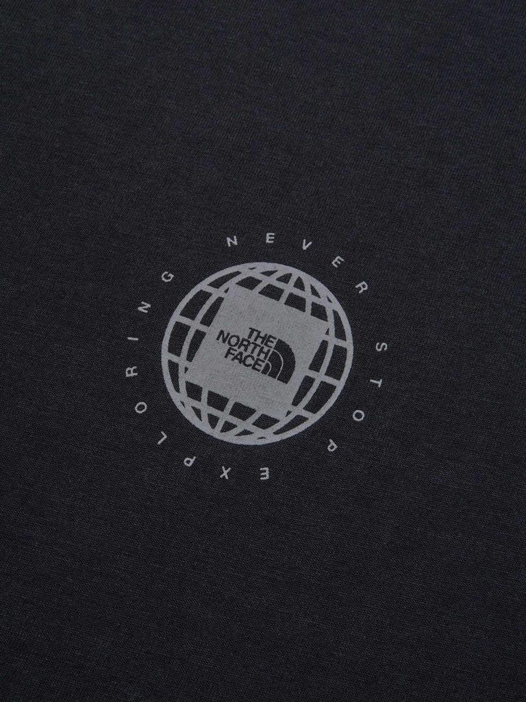North Cut and Sew Washed GEO Square Logo Tee Black M [The Face] Short-Sleeve T-Shirt S/S