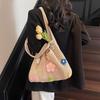 Crochet Mesh Beach Toted Bag,Bohemian Vacation Handbags Aesthetic Knit Shoulder Bag for Women Travel Bag KTB