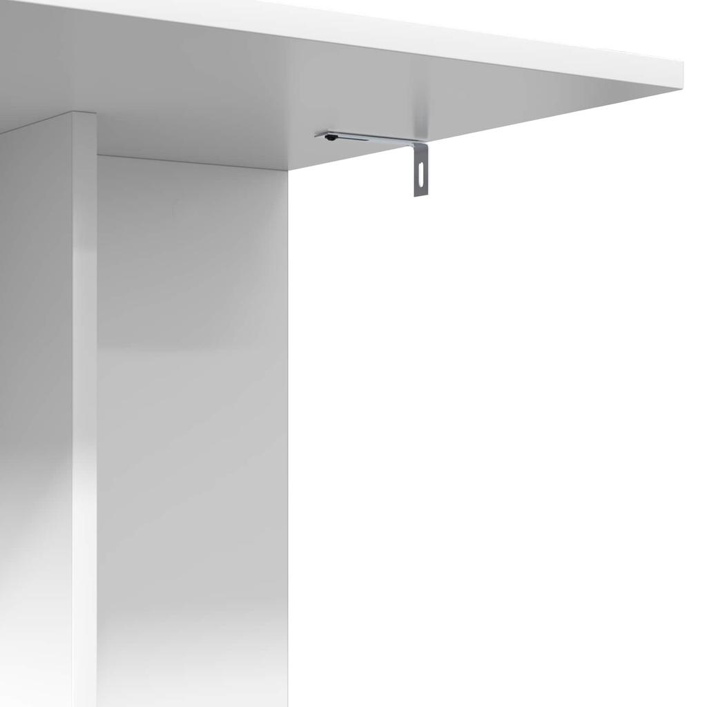 Side Table White 45 x 40 x 62.5 cm Particleboard