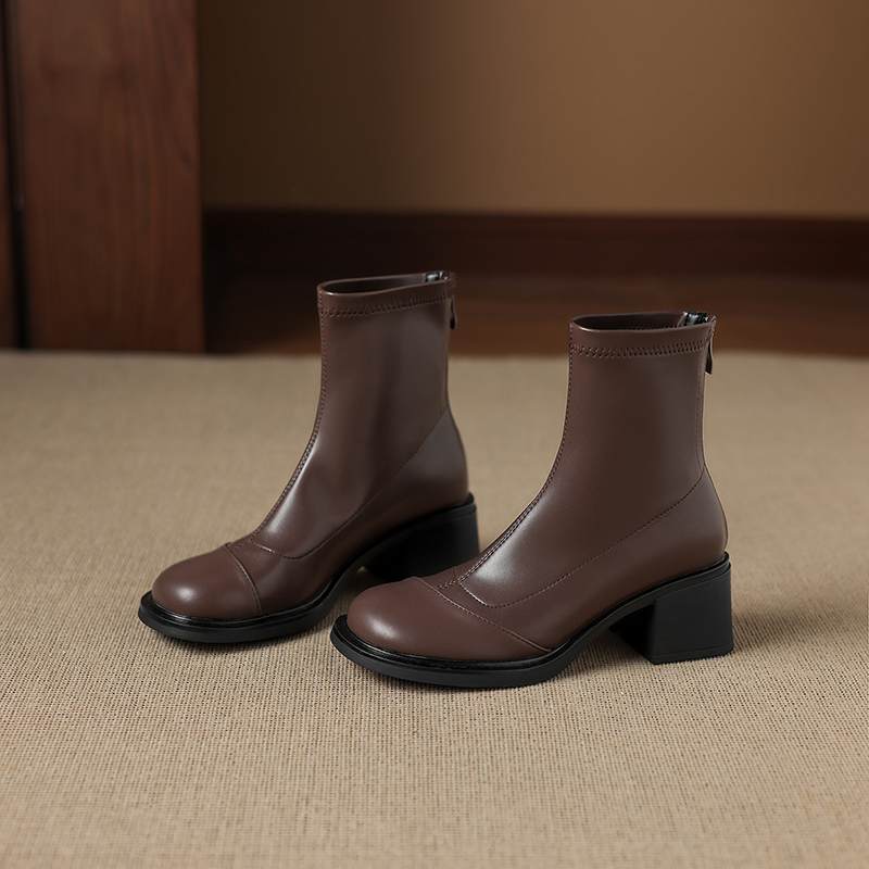 Krazing Pot Microfiber Winter Round Toe Modern Platform Size 33 Boots Size 43 Office Lady Women Fashion Ankle Boots