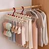 Plastic Underwear Vest Storage Rack Dopamine 16 Hooks Tie Belt Hanger Rotating Space Saving Clothes Drying Rack for Laundry Room