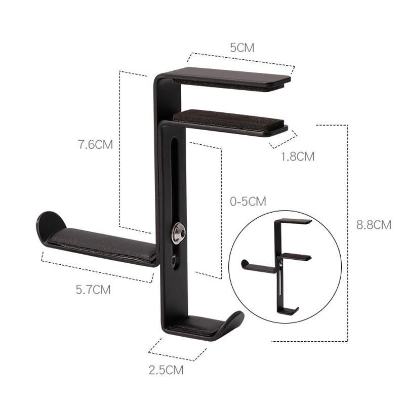 Soporte de Escritorio Universal Perchero de Oficina Soporte para Auriculares Gaming Estante de Exhibición Soporte para Auriculares Ahorro de Espacio Abrazadera de Mesa