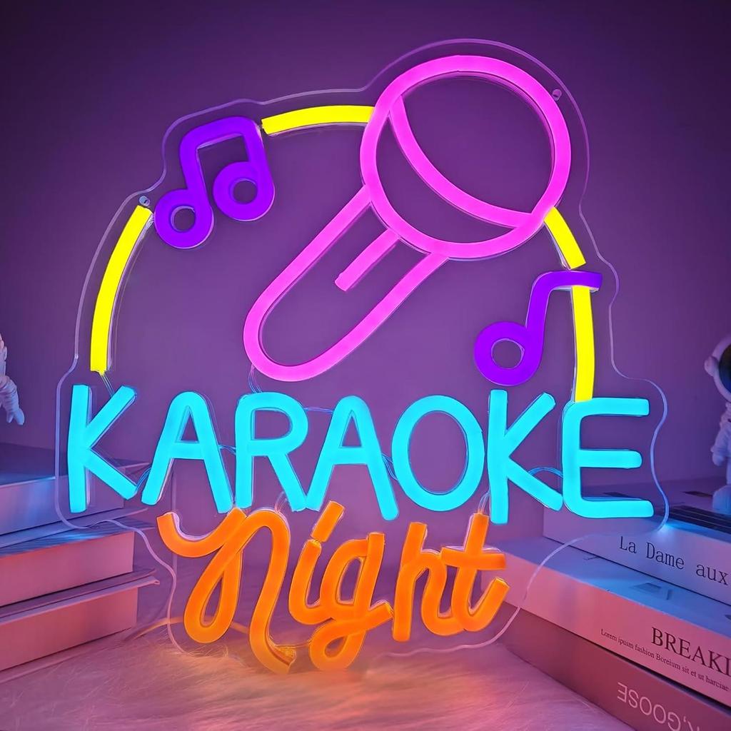 Dimmable Neon Light Sign for Karaoke Night and Party Décor